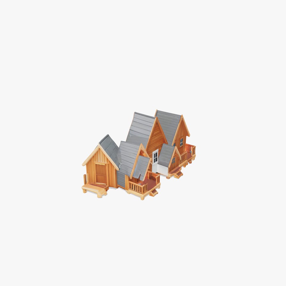 A-Frame Cabin Resort Model Pack